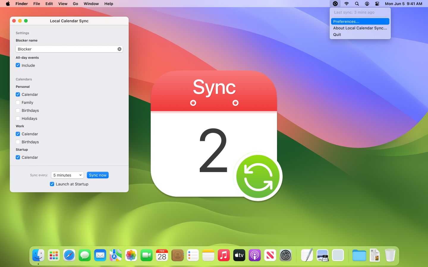 Building Local Calendar Sync Day 02: Add Status Bar Icon and remove Main Window